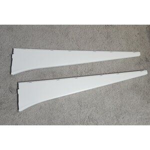 Set of 2 IKEA Algot White Steel Shelf Brackets 22 3/4" Discontinued Item